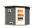 fínska sauna KARIBU MIKKA (27102) terragrau LG3769