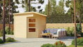 fínska sauna KARIBU PELLE (40175) natur LG3770