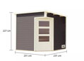 fínska sauna KARIBU PELLE (40176) terragrau LG3771
