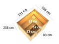 fínska sauna KARIBU NORGE (27213) terragrau LG3773