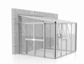 skleník VITAVIA ATHENA 7000 sklo 3 mm + PC 10 mm strieborný LG3830