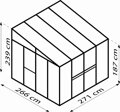 skleník VITAVIA ATHENA 7000 sklo 3 mm + PC 10 mm strieborný LG3830