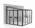 skleník VITAVIA ATHENA 7000 sklo 3 mm + PC 10 mm čierny LG3831