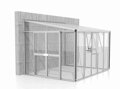 skleník VITAVIA ATHENA 8600 sklo 3 mm + PC 10 mm strieborný LG3833