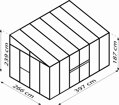 skleník VITAVIA ATHENA 10200 sklo 3 mm + PC 10 mm čierny LG3837