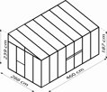 skleník VITAVIA ATHENA 11900 sklo 3 mm + PC 10 mm strieborný LG3839