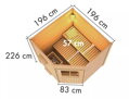 fínska sauna KARIBU PEKKA (92354) terragrau LG3847