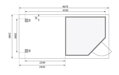 drevený domček KARIBU SCHWANDORF 3 + prístavok 240 cm (77739) terragrau LG3892