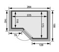 fínska sauna KARIBU SAHIB 2 (75889) LG3991