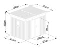 plechový domček LANITPLAST MARBURG 108 ANTRACIT LG4018
