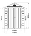 plastový domček LANITPLAST LONGFORD 69 LG4019