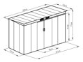 plechový domček LANITPLAST HALLE 94 ANTRACIT LG4024