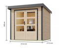 hybridný domček KARIBU JUPITER A (93409) natur / terragrau LG4027