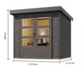 hybridný domček KARIBU JUPITER B (93412) terragrau / terragrau LG4033