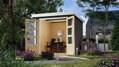 hybridný domček KARIBU JUPITER B (93411) terragrau / biely LG4035