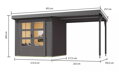 hybridný domček KARIBU JUPITER B (93427) terragrau / terragrau LG4036