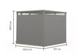 plechový domček KARIBU CALLISTO 2 (98010) sivý LG4067