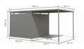 plechový domček KARIBU CALLISTO 2 (98015) sivý LG4069
