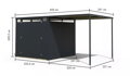 plechový domček KARIBU CALLISTO 2 (98016) antracit LG4070
