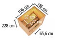 fínska sauna KARIBU HYTTI 1 (97703) terragrau LG4123