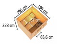 fínska sauna KARIBU HYTTI 2 (93862) natur LG4144