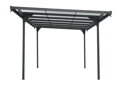hliníková pergola LANITPLAST ALU 53 antracit + číry PC LG4148