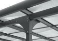 hliníková pergola LANITPLAST ALU 53 antracit + číry PC LG4148