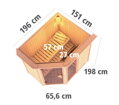 fínska sauna KARIBU FIONA 1 (59672) LG4204