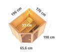 fínska sauna KARIBU FIONA 2 (52595) LG4206