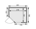 fínska sauna KARIBU FIONA 3 (49976) LG4209