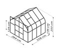 skleník VITAVIA DIANA 6700 PC 4 mm strieborný LG4215