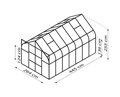 skleník VITAVIA DIANA 11500 PC 4 mm strieborný LG4237