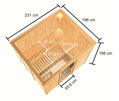 fínska sauna KARIBU NYBRO (6195) LG4259
