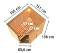 fínska sauna KARIBU SAJA (59779) LG4289