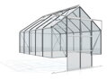 skleník VITAVIA CASSANDRA 8300 číre sklo 3 mm strieborný LG4374