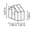 skleník VITAVIA APOLLO 2500 PC 4 mm čierny LG4390