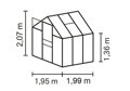 skleník VITAVIA APOLLO 3800 PC 4 mm strieborný LG4392