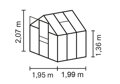 skleník VITAVIA APOLLO 3800 PC 6 mm čierny LG4398