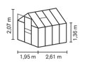 skleník VITAVIA APOLLO 5000 PC 4 mm čierny LG4403