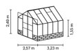 skleník VITAVIA CASSANDRA 8300 číre sklo 3 mm čierny LG4414