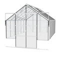 skleník VITAVIA CASSANDRA 9900 číre sklo 3 mm strieborný LG4415