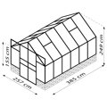skleník VITAVIA CASSANDRA 9900 číre sklo 3 mm strieborný LG4415
