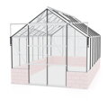 skleník VITAVIA CASSANDRA 11500 číre sklo 3 mm strieborný LG4417