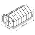 skleník VITAVIA CASSANDRA 11500 číre sklo 3 mm čierny LG4418