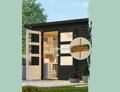 drevený domček KARIBU STOCKACH 3 (10254) čierny LG4443