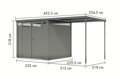 plechový domček KARIBU OSTEN 2 (12520) sivý LG4469
