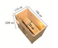 fínska sauna KARIBU HYTTI 0 (355) natur LG4501