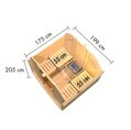 fínska sauna KARIBU QUADRO 1 (109) natur LG4536