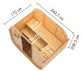 fínska sauna KARIBU QUADRO 1 PLUS (35445) natur LG4614