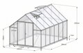 skleník LANITPLAST SARANA 8x12 PC 4 mm čierny LG4749